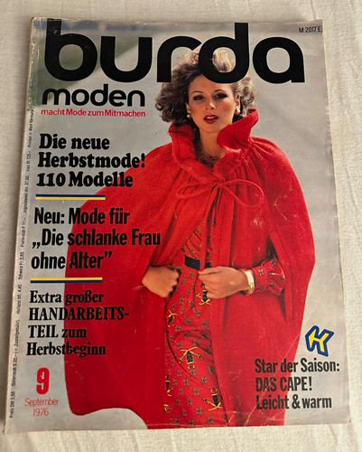 Burda moden ausgabe 1976 - moden, 9/1976