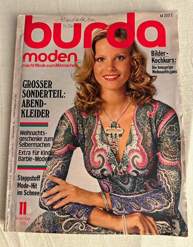 Burda moden ausgabe 1975 - burda, 11/1975