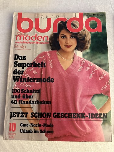 Burda moden oktober - burda, 1978