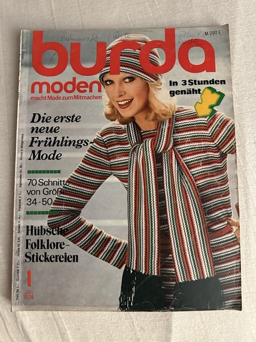 Burda moden januar - 01, 1974